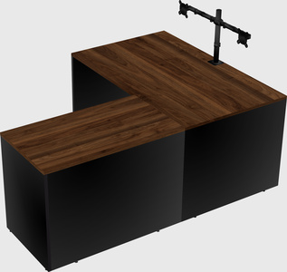 L-shaped office desk