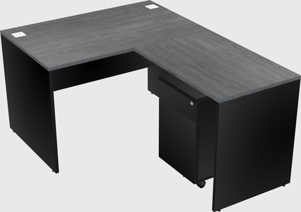L-shaped office desk