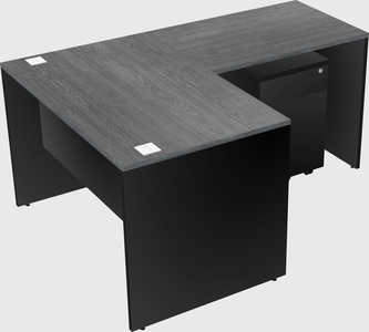 L-shaped office desk