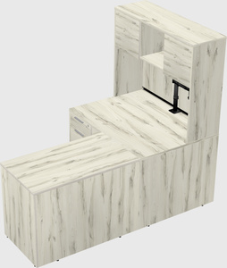 L-shaped office desk