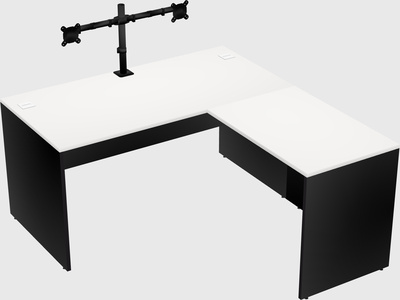 L-shaped office desk