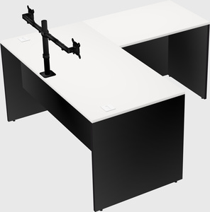 L-shaped office desk