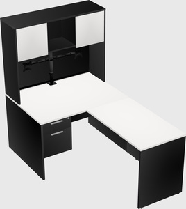 L-shaped office desk
