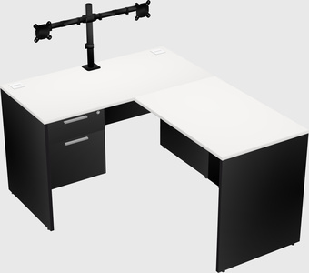 L-shaped office desk