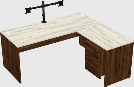 L-shaped office desk