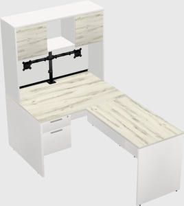 L-shaped office desk