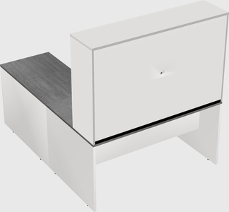 L-shaped office desk