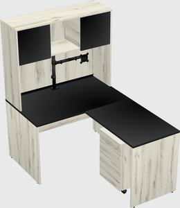 L-shaped office desk