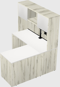 L-shaped office desk