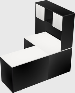 L-shaped office desk
