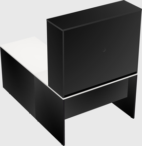 L-shaped office desk
