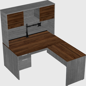 L-shaped office desk