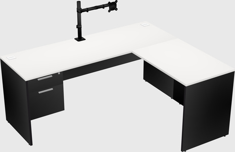 L-shaped office desk