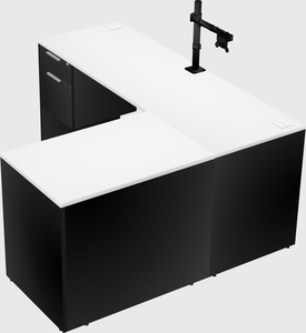L-shaped office desk