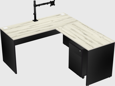 L-shaped office desk