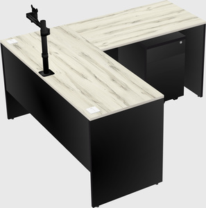L-shaped office desk