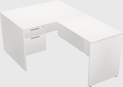 L-shaped office desk