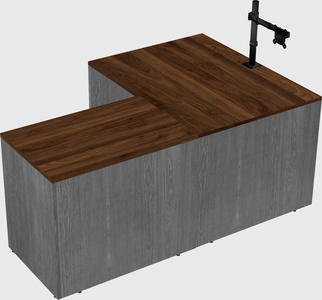 L-shaped office desk