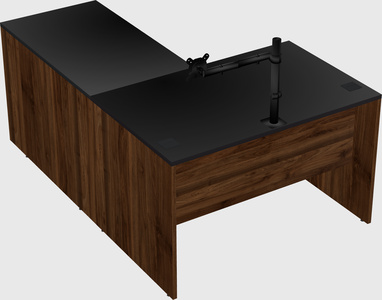 L-shaped office desk