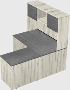 L-shaped office desk