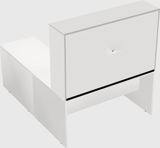 L-shaped office desk