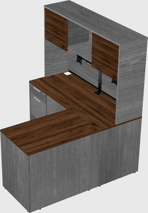L-shaped office desk