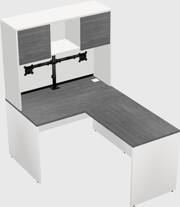 L-shaped office desk