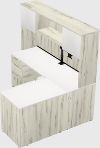 L-shaped office desk