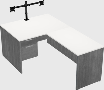 L-shaped office desk