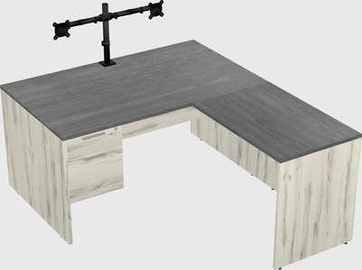 L-shaped office desk