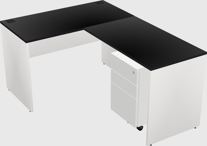L-shaped office desk