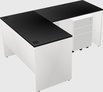 L-shaped office desk