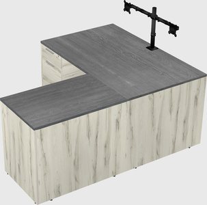 L-shaped office desk