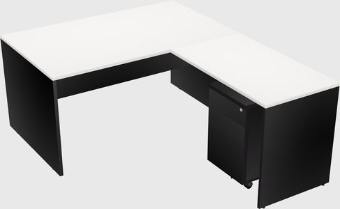 L-shaped office desk