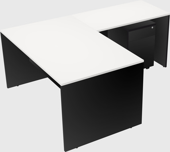 L-shaped office desk