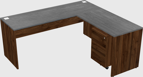 L-shaped office desk