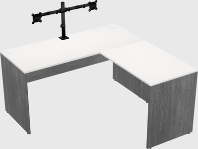 L-shaped office desk