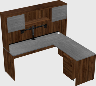 L-shaped office desk