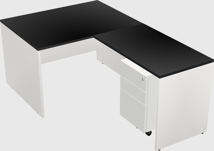 L-shaped office desk