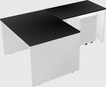 L-shaped office desk