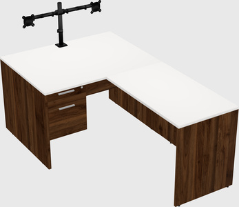 L-shaped office desk
