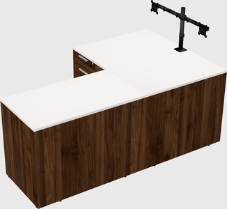 L-shaped office desk