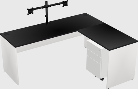 L-shaped office desk