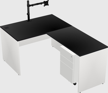 L-shaped office desk