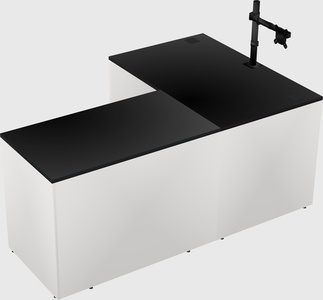 L-shaped office desk