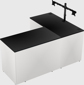L-shaped office desk
