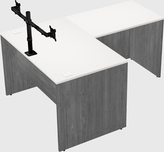 L-shaped office desk