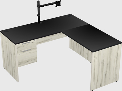 L-shaped office desk