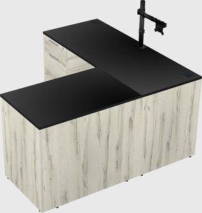 L-shaped office desk