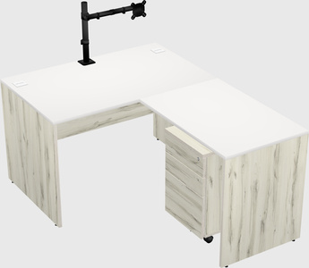 L-shaped office desk